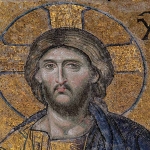 Visage du Christ, porte impériale de Sainte-Sophie