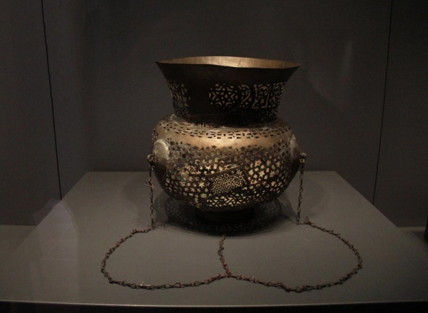 Lampe à huile syrienne de 1090, musée des arts turcs et islamiques d'Istanbul